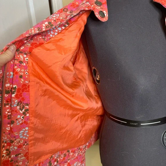 Jackpot 100% cotton lined Floral Pink Women's Jacket size 4 women’s - Picture 10 of 10